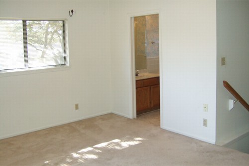 master bedroom view towards bathroom