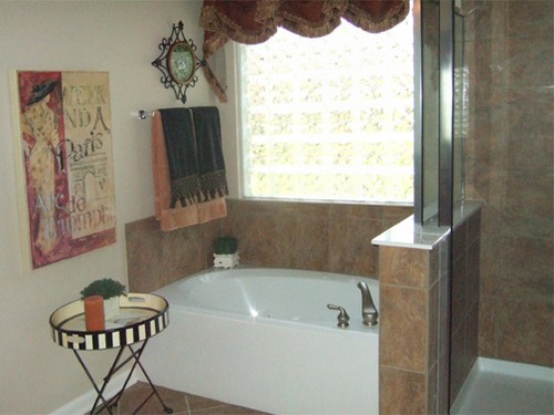 garden tub with whirlpool, separate shower