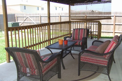 long side of covered patio