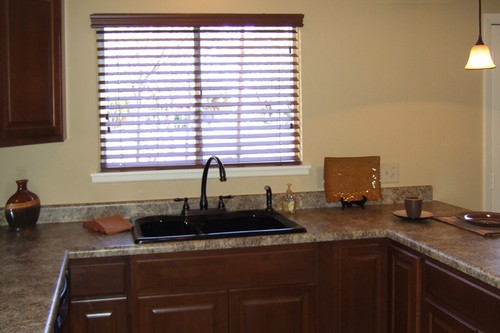 stylish sink and fixtures