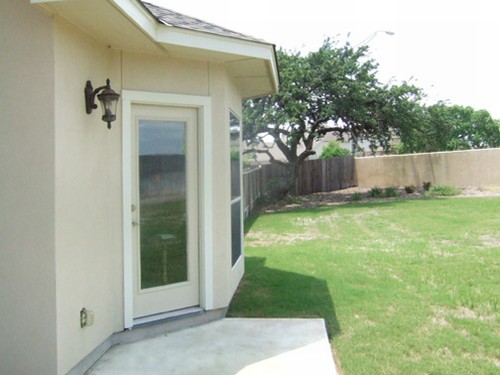 bedroom side of patio