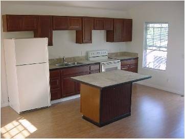 island kitchen in captains quarters 1-bedroom