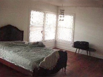 third bedroom, showing refinished hardwood floors