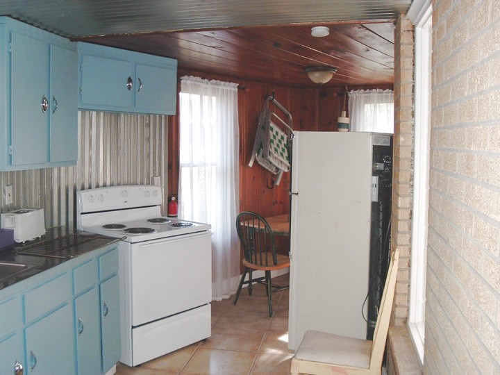 remodeled kitchen in the crab shack studio