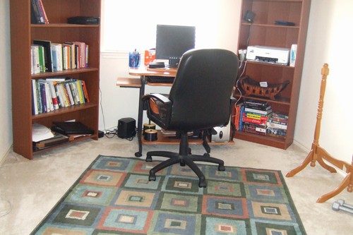 second bedroom being used as an office